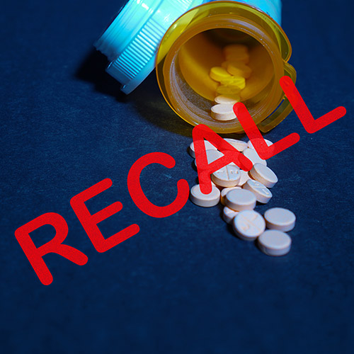 pill bottle with recalled drugs
